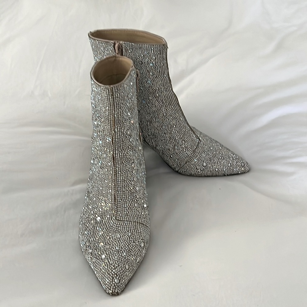 Betsey Johnson sparkly boots.